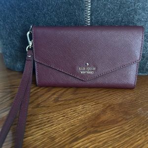 Kate Spade Cell Phone Wallet, Burgundy